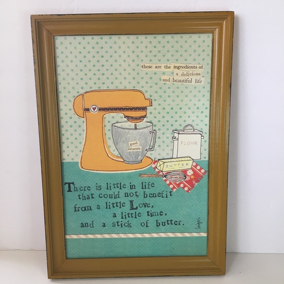 Curly girl design kitchen art sign yellow - Picture 6 of 7